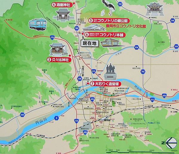 コウノトリの郷公園の地図