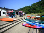 円山川公苑でカヌー